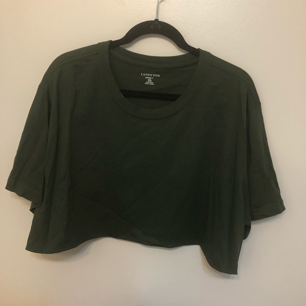 Loose green crop top